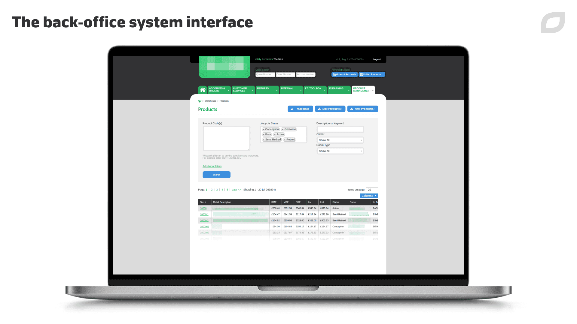 Die Schnittstelle zum Back-Office-System