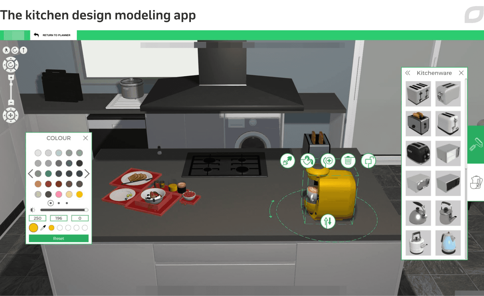 The kitchen design modeling app